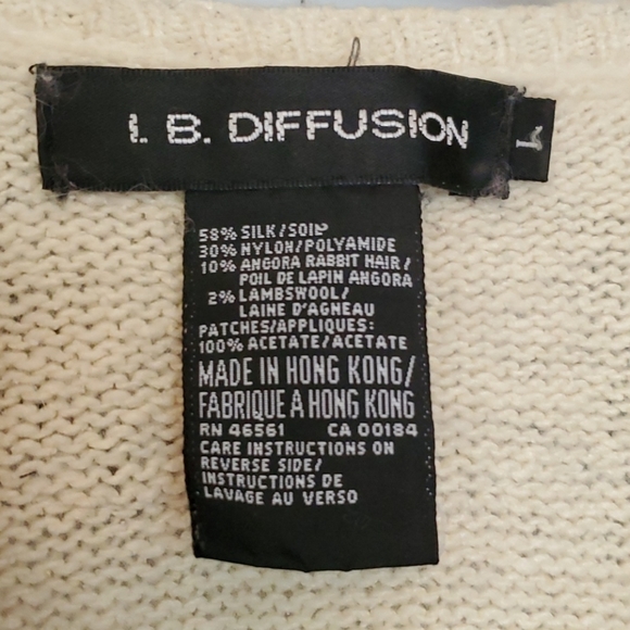 I.B.DIFFUSION VINTAGE cream sweater with sequins - Picture 2 of 6